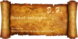 Dostal Heliodor névjegykártya